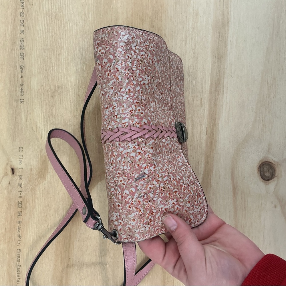 Patriricia Nash Floral Pink Crossbody Bag with Braided Accent - Picture 2 of 5